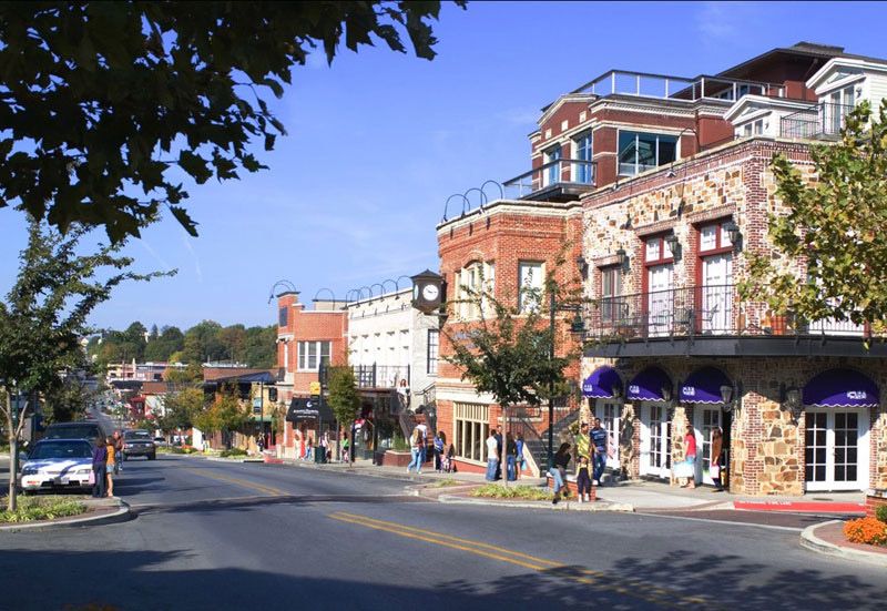 Fayetteville's downtown Dickson St.