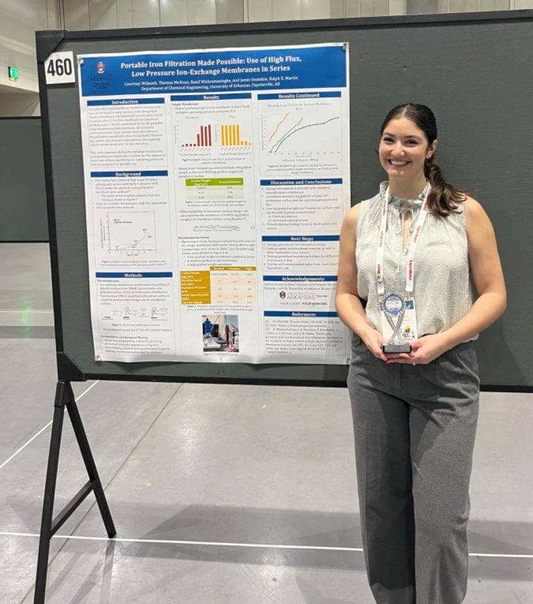 Courtney Wilmoth presenting her research. 