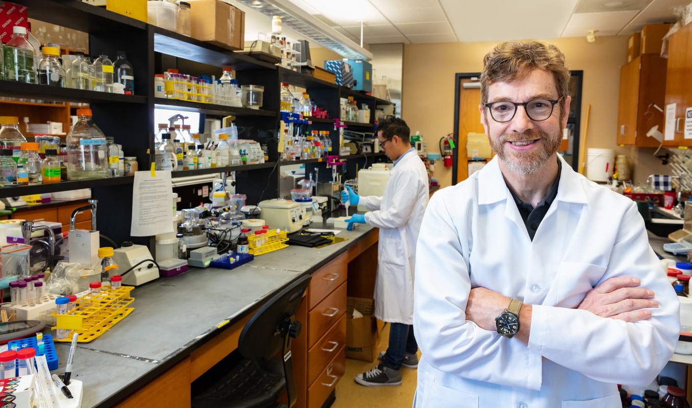 portrait of nice man in lab