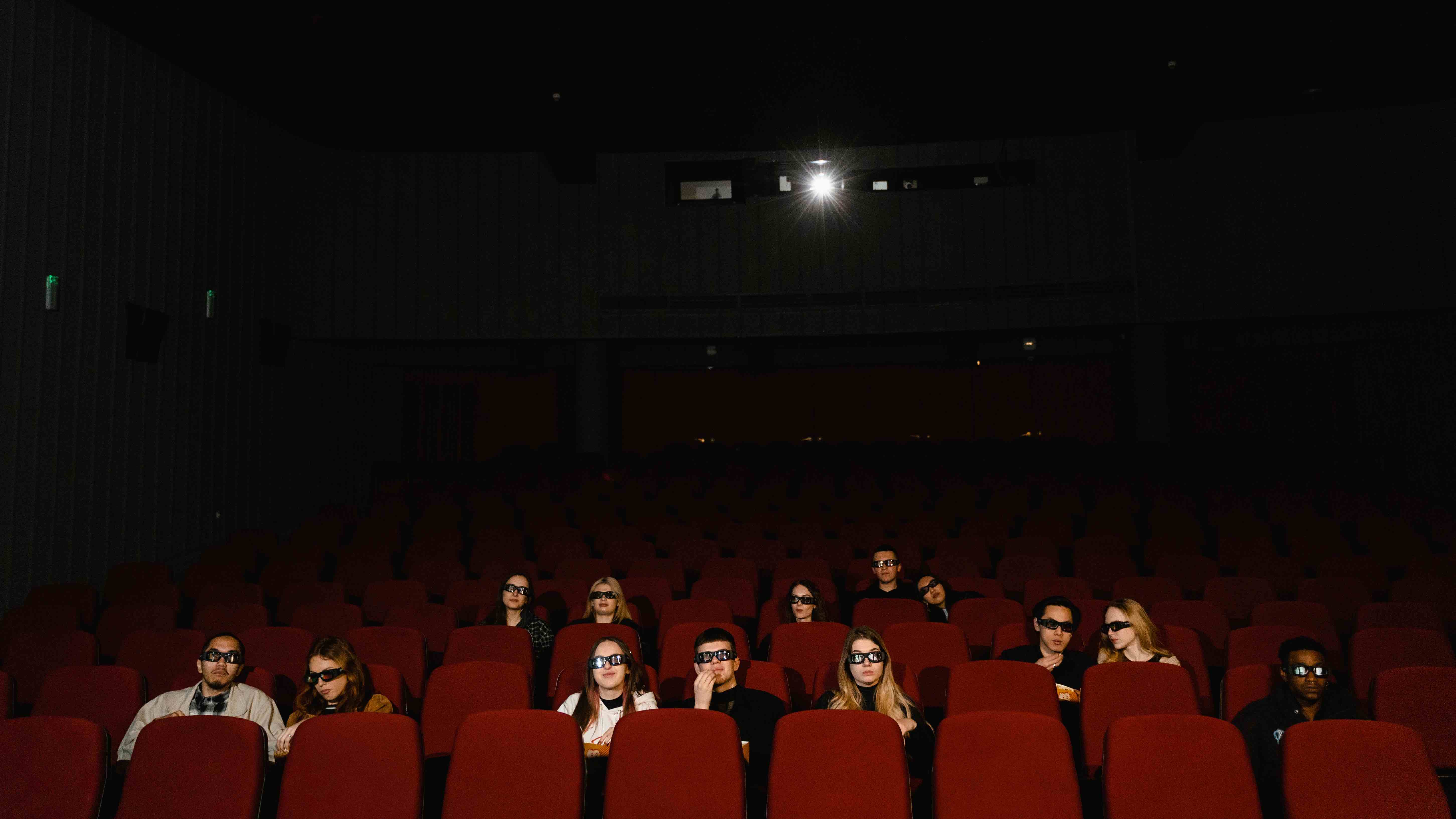 audience members in a movie theater