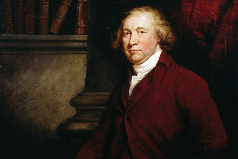 Oil painting of Edmund Burke