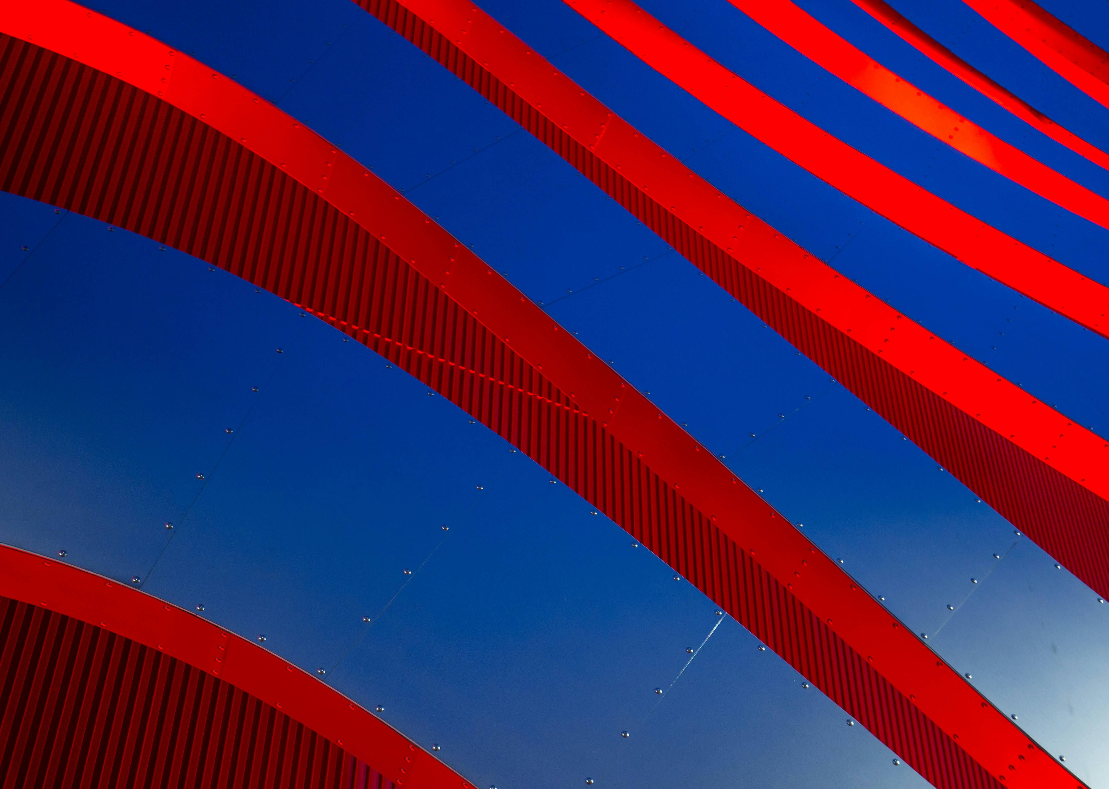 Red, white and blue abstract image